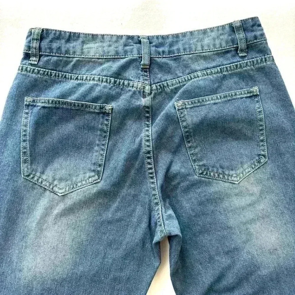Mislook HighRise “Daisy” Med Wash Faded Whiskered Mom Ankle Jeans Size S - Picture 9 of 15